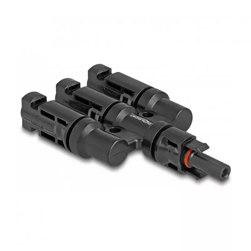Conector para painel solar DeLOCK DL4 1 x conector fêmea para 3 x macho preto