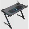 Onex | Secretária gaming RGB com porta-copos, gancho para headset, suporte para gamepad, 114 cm (L) | GD1200Z | Preto