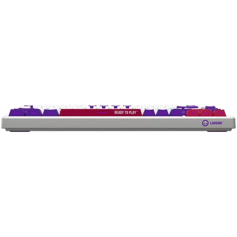 LORGAR KBP7075W, Teclado de gaming mecânico sem fios 75% Pro, branco, layout EN