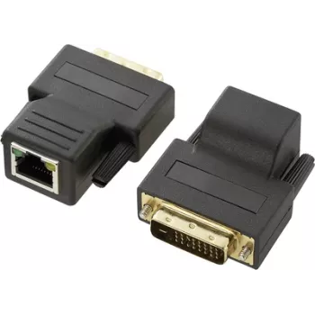 Extensor DVI Renkforce 189872 — prolonga o sinal DVI até 70 m através de cabo RJ45