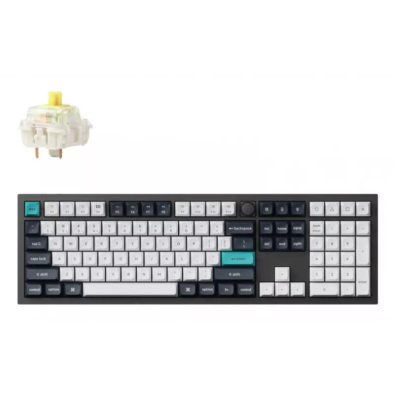 Teclado mecânico Keychron Q6 Max QMK VIA com switches Gateron Jupiter, layout full-size