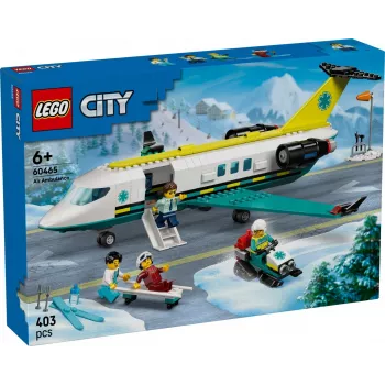 LEGO City Avião de resgate 60465 – pequeno conjunto de construção de avião de resgate, 403 peças, 4 minifiguras, idade 6+