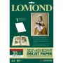 Papel fotográfico Lomond A4 brilhante, autoadesivo, 25 folhas