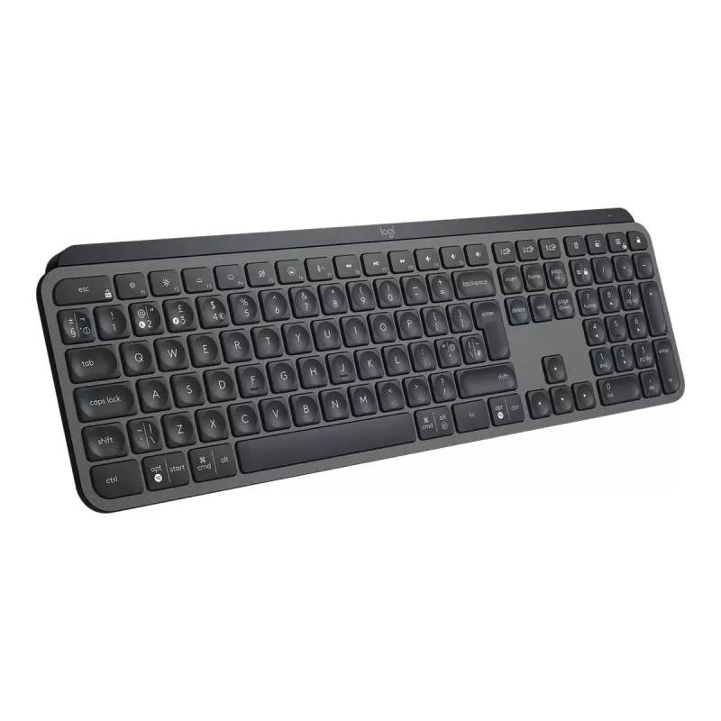 Teclado Logitech MX Keys for Business - retroiluminado - sem fios - Bluetooth, 2,4 GHz - QWERTY - GB - Grafite (920-010250)