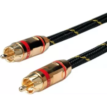 Cabo de ligação RCA ROLINE GOLD, simples, ficha/ficha, vermelho 5,0 m (11.09.4251)