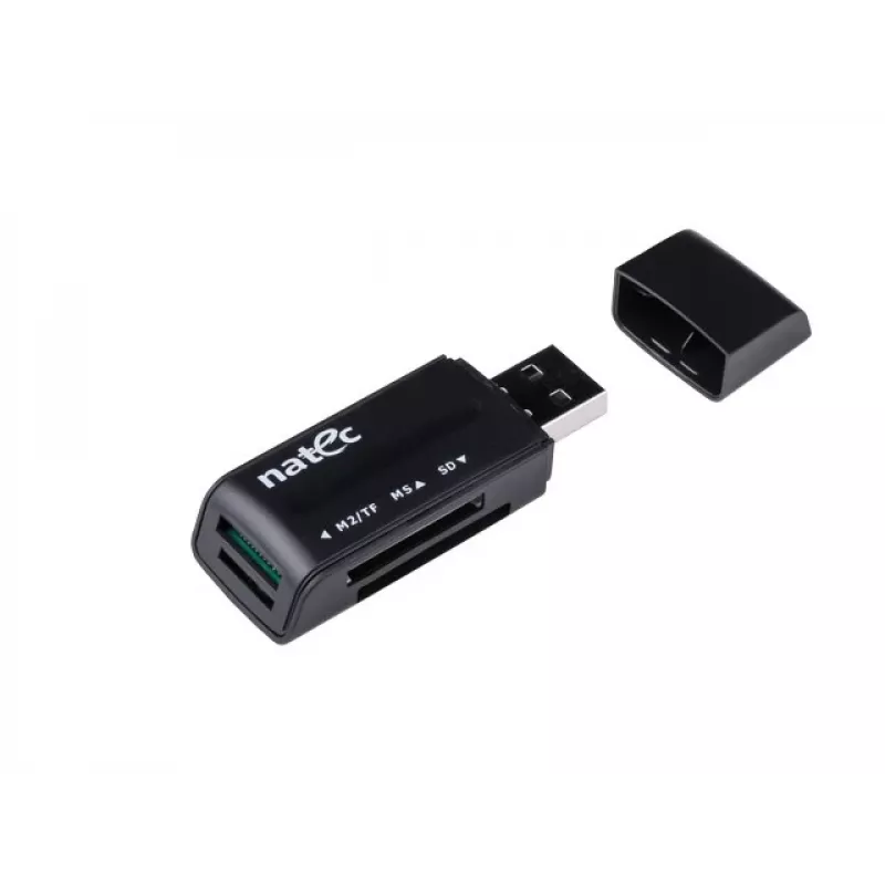 Leitor de Cartões Natec MINI ANT 3 USB 2.0 (SD, SDHC, MMC, M2, microSD), Preto (NCZ-0560)