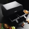 Fritadeira de ar quente Petra PT4750BLKVDEEU7, câmara dupla, capacidade 3,7 L, preta