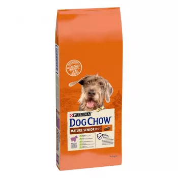 Comida seca Purina Nestlé Dog Chow Mature Senior com cordeiro 14 kg, 24% de proteína, 10% de gordura
