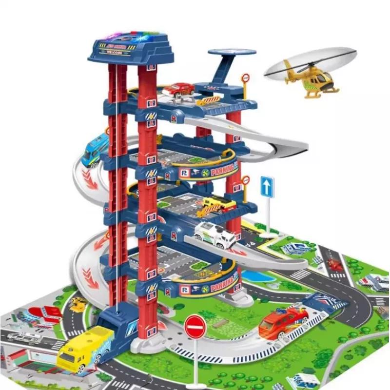 Extralink Kids | Parque de estacionamento | Garagem com elevador elétrico carros de brincar para crianças