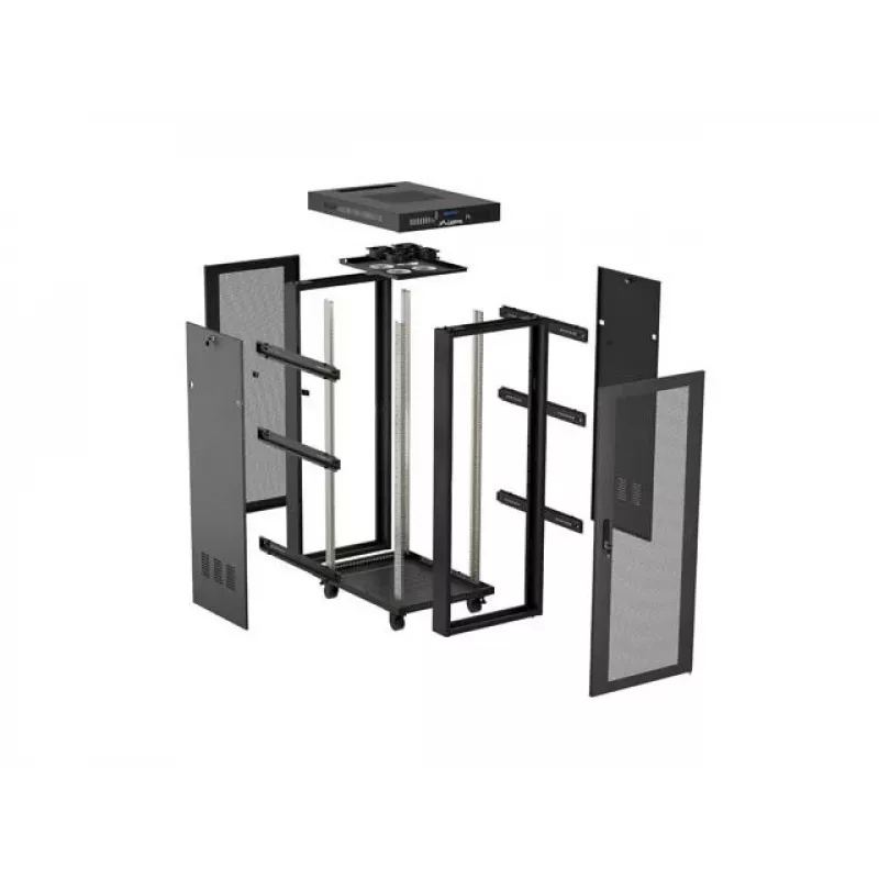 Armário rack autónomo LANBERG FF01-6824-23BL 24U 600×800 mm IP20 preto