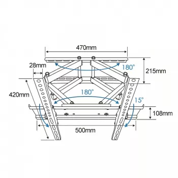 Suporte de parede para TV TB TB-43P 26-55 55 kg VESA 400x400 (TB-43P)