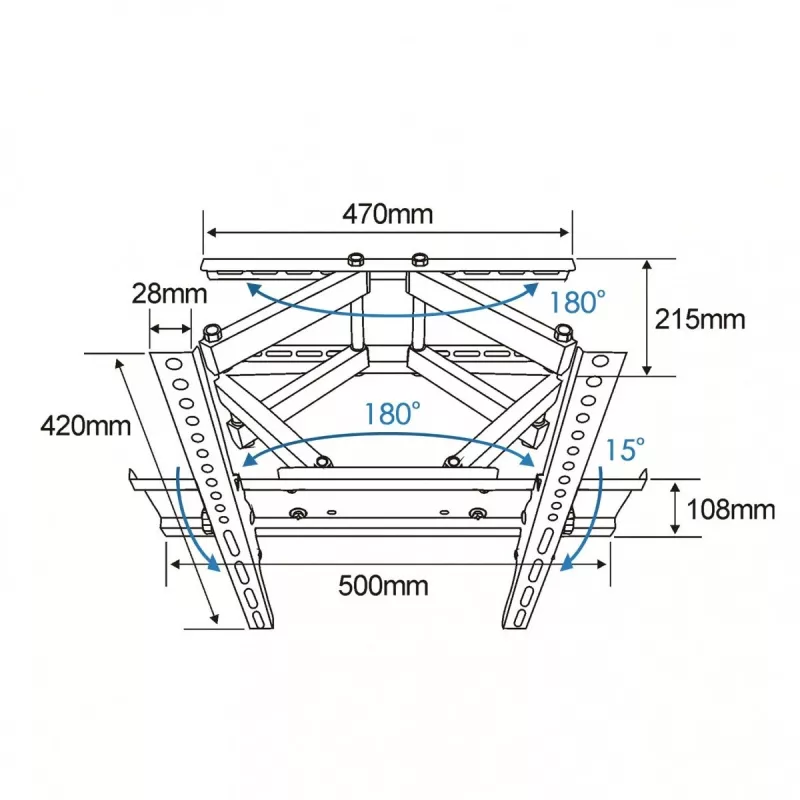 Suporte de parede para TV TB TB-43P 26-55 55 kg VESA 400x400 (TB-43P)