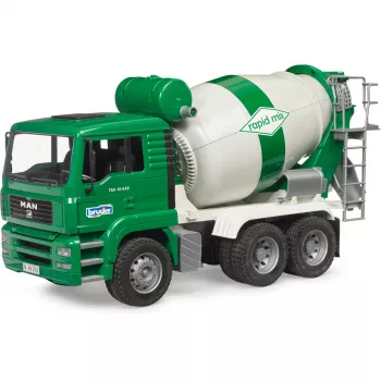 Camião betoneira MAN TGA branco e verde BRUDER