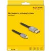 Cabo DisplayPort Delock - Mini DisplayPort (macho) para DisplayPort (macho) - DisplayPort 1.4 - 3,0 m - Suporta 8K 60 Hz - preto, cinzento (81093)