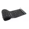 Teclado de silicone USB+PS/2 preto