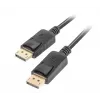 Cabo DisplayPort Lanberg 19 Pin V1.2 4K, 1M | CA-DPDP-10CC-0010-BK | DisplayPort para DisplayPort