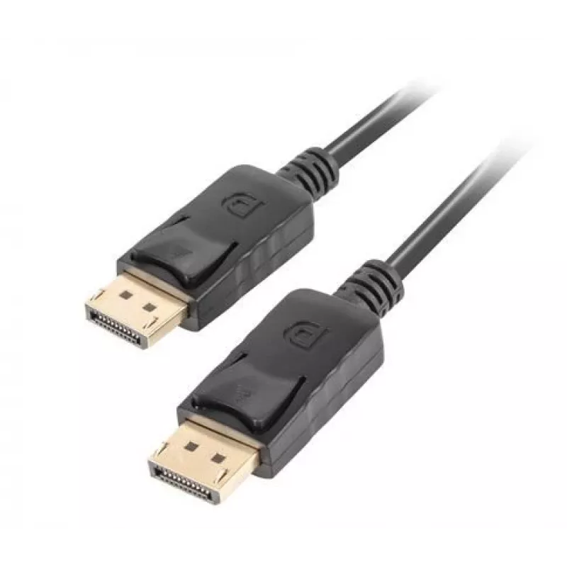 Cabo DisplayPort Lanberg 19 Pin V1.2 4K, 1M | CA-DPDP-10CC-0010-BK | DisplayPort para DisplayPort