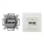 Tomada de rede RJ-45 Rutenbeck 136112070 branco
