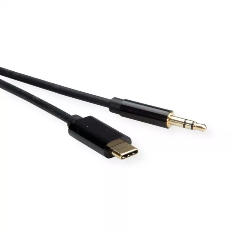Adaptador ROLINE USB-C para ficha jack - USB-C macho reversível para mini jack estéreo macho