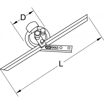 Transferidor de ângulos ks tools modelo 300.0207, transferidor de ângulos universal 300 mm