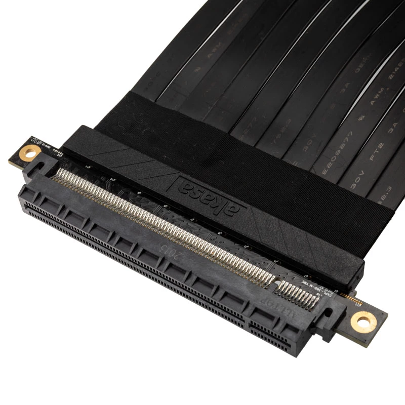 Cabo riser Akasa RISER preto X2 Premium PCIe 3.0 x16 20 cm