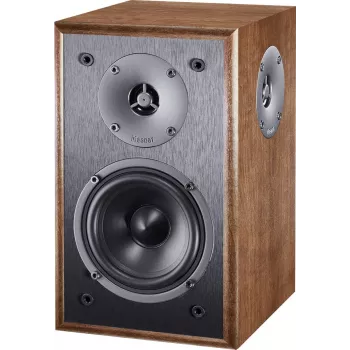Coluna de monitor de estúdio Magnat S10 D nogueira par — monitores compactos de 2 vias, 60 W RMS, 42–32 kHz, 8 Ω