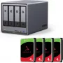Caixa NAS UGREEN DXP4800 Plus com 16TB (4×4TB) discos SATA, 4-Bay compatível com RAID