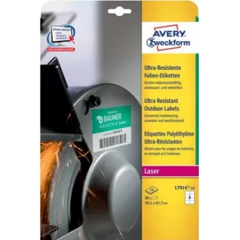 Avery Zweckform L7914-10 - Polietileno (PE) - adesivo permanente - branco - 99,1 x 67,7 mm 80 etiqueta(s) (10 folhas x 8) etiquetas (L7914-10)