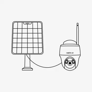 Reolink Argus Série B440 - Câmara exterior com bateria 4K, rotação/inclinação, deteção de pessoas/veículos/animais, visão noturna a cores