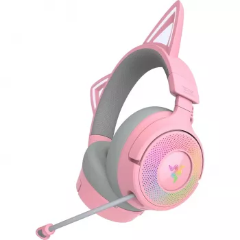 Razer Kraken Kitty V3 Pro - Headset Quartz Com fios e sem fios Arco de cabeça Gaming USB Type-A Bluetooth Rosa
