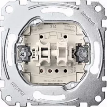 Botão Merten MEG3755-0000, 1P, metálico, 250 V AC, 10 A