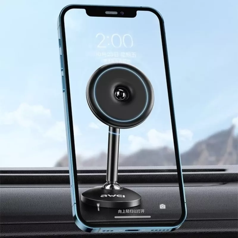 Suporte magnético para automóvel para o painel preto