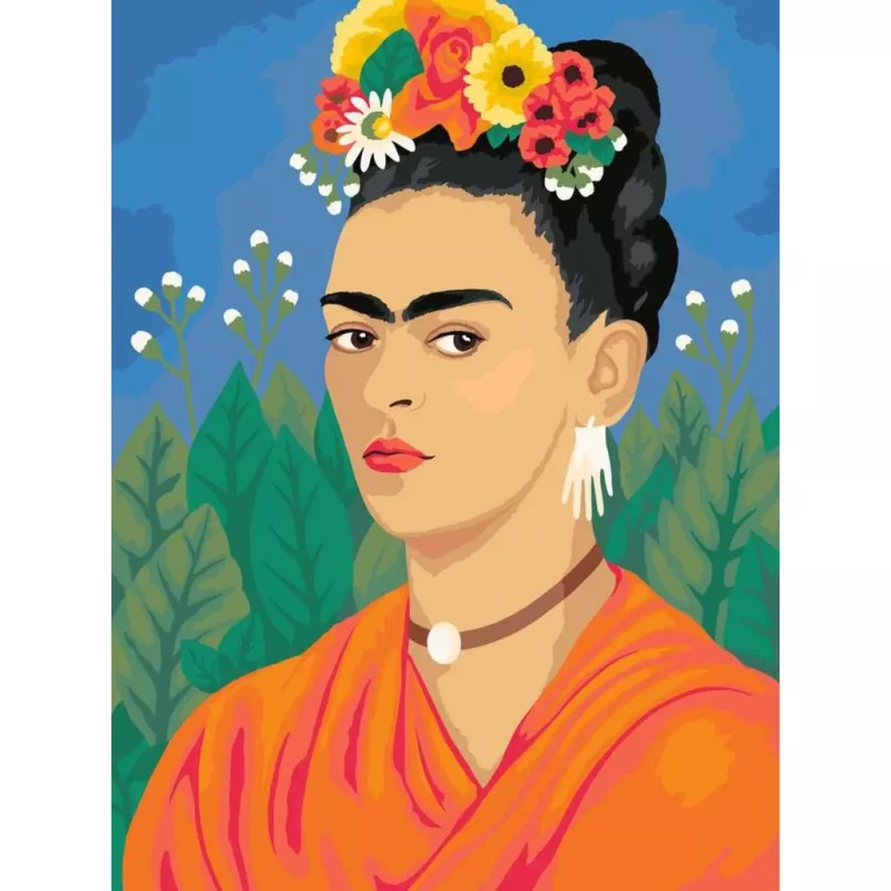 Conjunto de pintura em tela Ravensburger CreArt ART Collection: pintura Frida Kahlo, edição em tela