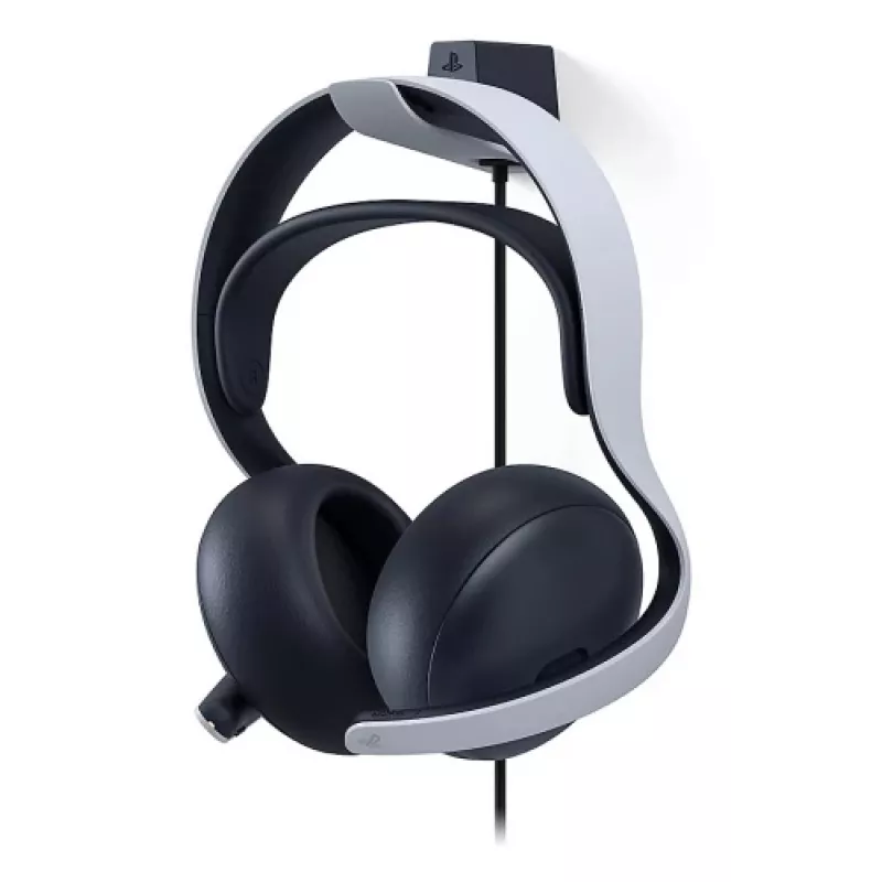 Headset Sony PULSE Elite com fios e sem fios arco de cabeça gaming Bluetooth base de carregamento preto, branco