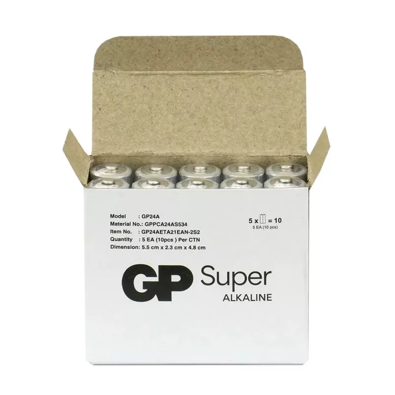 Pilhas alcalinas AAA GP Battery SUPER 1,5V — pack de 10