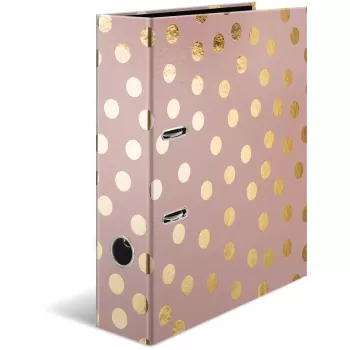 Dossier HERMA 7057 A4 dourado rosa