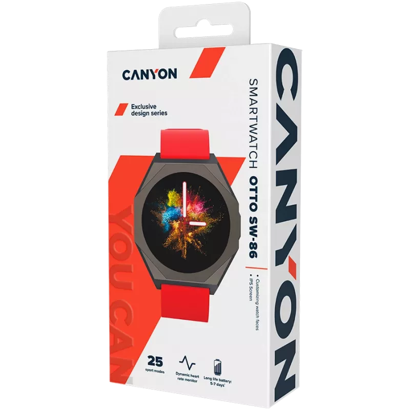 Smartwatch CANYON Otto SW-86 vermelho