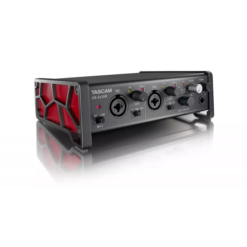 Tascam US-2x2HR interface de áudio/MIDI USB, alta resolução, 2 entradas / 2 saídas