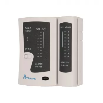Testador de cabos Extralink, RJ45 RJ11