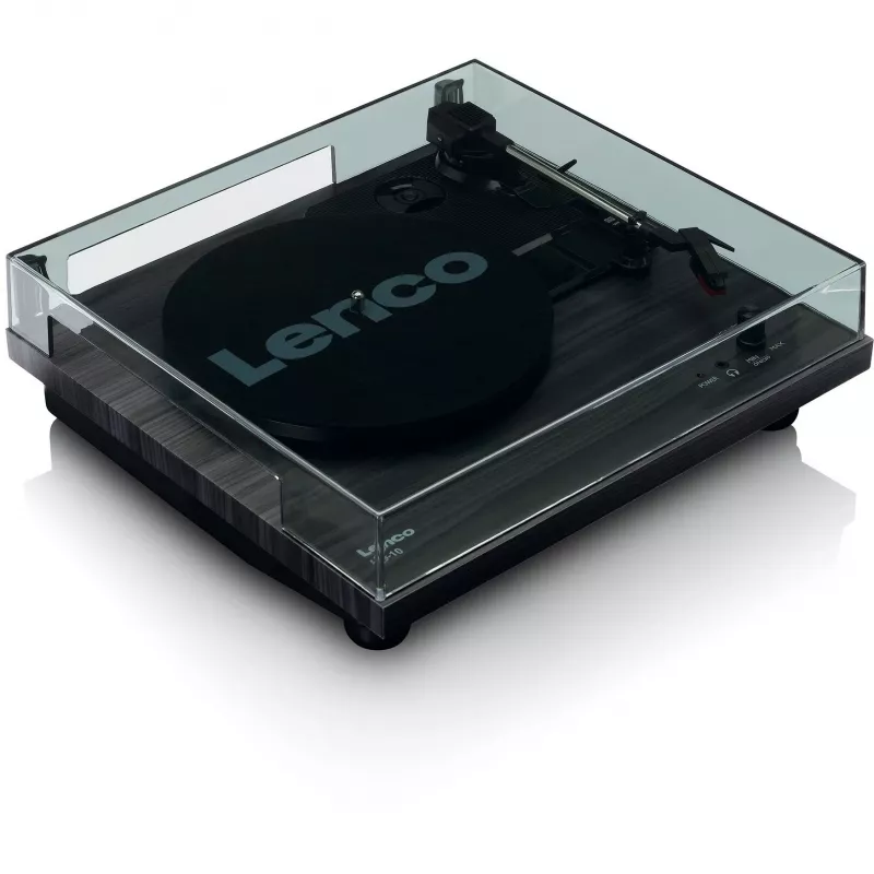 Lenco LS-10BK gira-discos com altifalantes integrados, preto/madeira