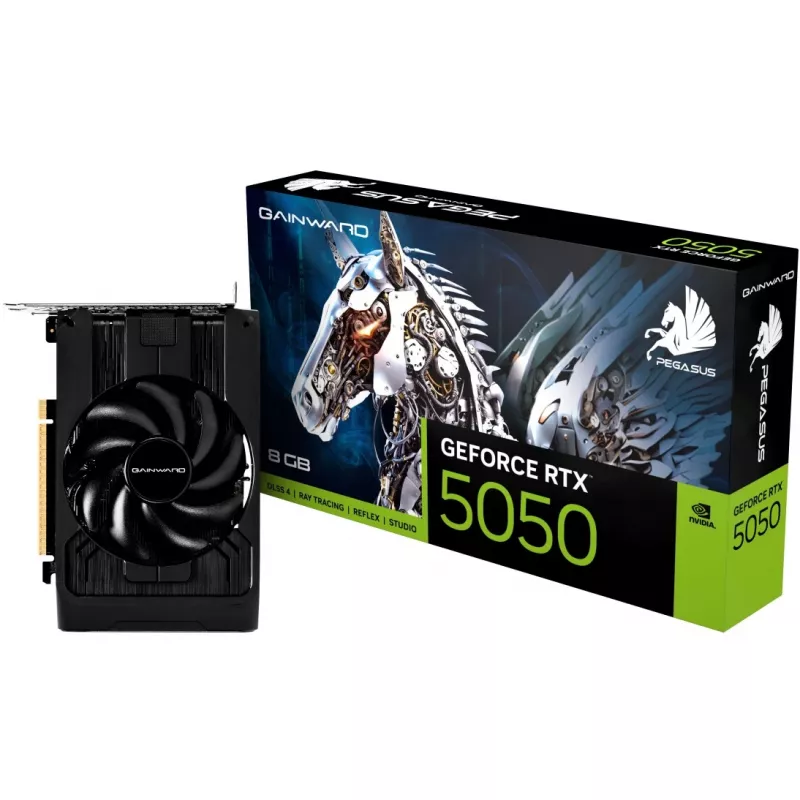 Placa gráfica GAINWARD GeForce RTX 5050 Pegasus, 8 GB GDDR6, 128-Bit, PCIe 5.0, 2317 MHz