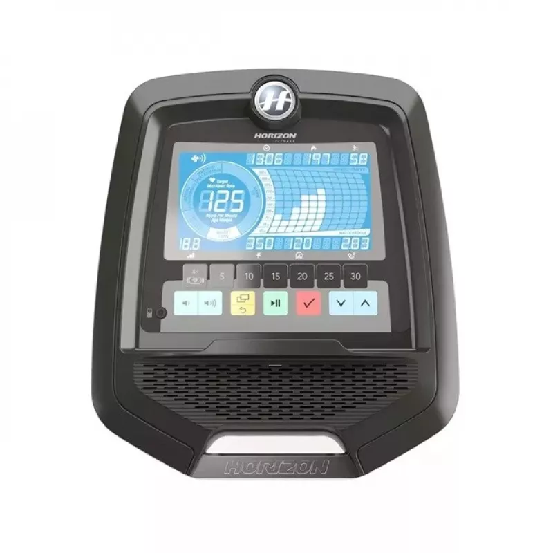 Elíptica Horizon Fitness Andes 7.1 — 30 níveis de resistência, 14 programas, passada de 50,8 cm, utilizador máx. 136 kg
