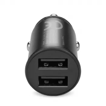 Carregador de automóvel everActive CC-25 — 2 portas USB, 12W de potência total, corrente de veículo 12V–24V