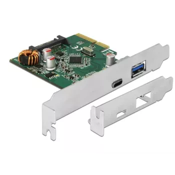 DeLOCK 90299 Placa PCIe x4, 1x USB Type-C + 1x USB Type-A, USB 3.2 Gen 2 (10 Gbps)