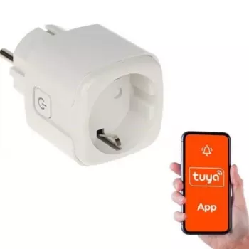 Ficha inteligente GENWAY ATLO-P1-TUYA — tomada inteligente Wi‑Fi, controlo remoto via Tuya, tomada única