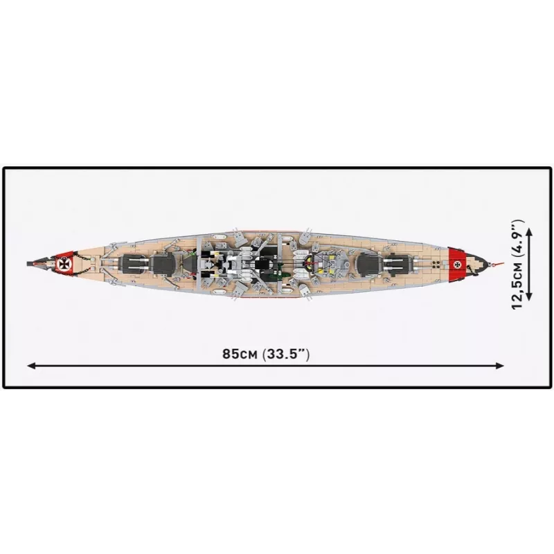 Kit de montagem Cobi couraçado Bismarck modelo com 3204 peças - Cobi CO BI-4860
