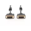 Cabo de monitor ASSMANN DVI 2 m Dual Link M/M, 2 núcleos de ferrite, cabo de ligação K8 bulk 24+1 (AK-320101-020-S)