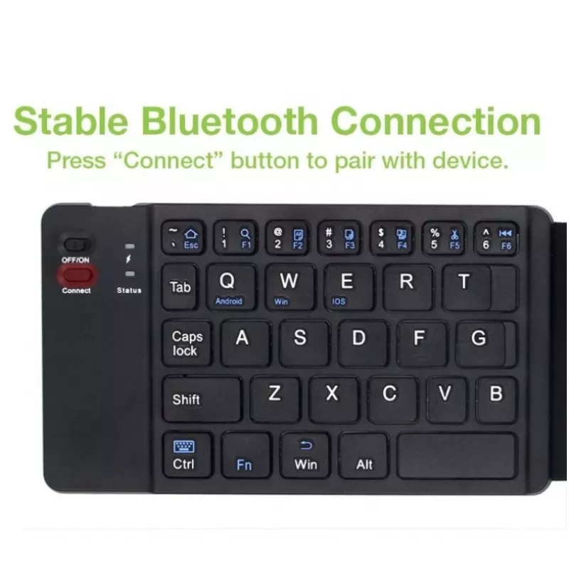 Teclado sem fios dobrável Bluetooth 3.0