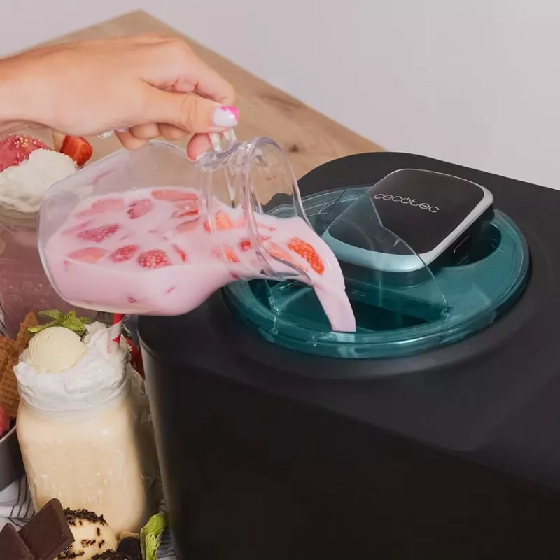 Máquina de gelados com compressor Cecotec 1,2 L 110 W preta