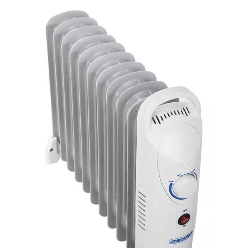 Mesko MS 7806 aquecedor elétrico ventilador Radiador a óleo, Interior, Branco, 1200 W